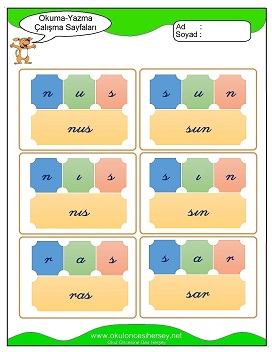 s sesi Hece Kartları